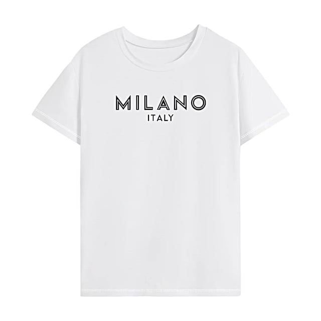 Camiseta para mujer de verano, informal, con cuello redondo, para el trabajo, mochilero, uso diario SG