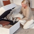 thumbnail image 6 of Vorthio 78.7" Cloud Couch Oversized Modular Sectional Sofa, Loveseat Sofa , Wide & Deep Seat Couches with Metal Frame for Living Room, 2 Seats & 1 ottoman,White, 6 of 10