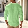 thumbnail image 5 of Mens Long Sleeve Shirt Lightweight Casual V-Neck Cotton Pullover Solid Color Tee Classic Long Sleeve Shirts for Men, 5 of 6