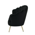 thumbnail image 4 of Nicole Miller Eian Velvet Loveseat with Gold Legs, Black, 4 of 8