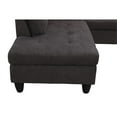 thumbnail image 5 of Star Home Living 3PC Sectional Sofa with Ottoman (Dark Brown), 5 of 7
