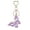 Purple, variant on Charm Keychain for Women,Cute Heart Keyring with Diamond Butterfly Pendant,Bag&Purse Accessory,Pink