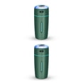 thumbnail image 2 of Ounissouiy USB LED Humidificador Mini portátil Mesita de noche Difusor de aire Ambientador de niebla Accesorios para el cuidado personal del Verde oscuro 2piezas, 2 of 6