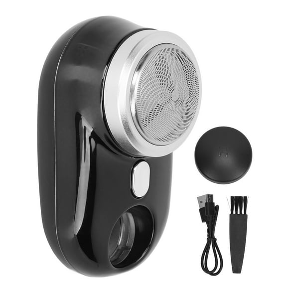 Mini cortadora de barba IPX7 USB recargable de bolsillo portátil para regalo de viaje para padre esposo negro