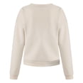 thumbnail image 3 of CQXIDFH Under $10 Women Bat Print Halloween Loose Sweater Long Sleeve Soft Pullover Casual Fashion Top for Spooky Style, XL Beige Sweatshirt, 3 of 4