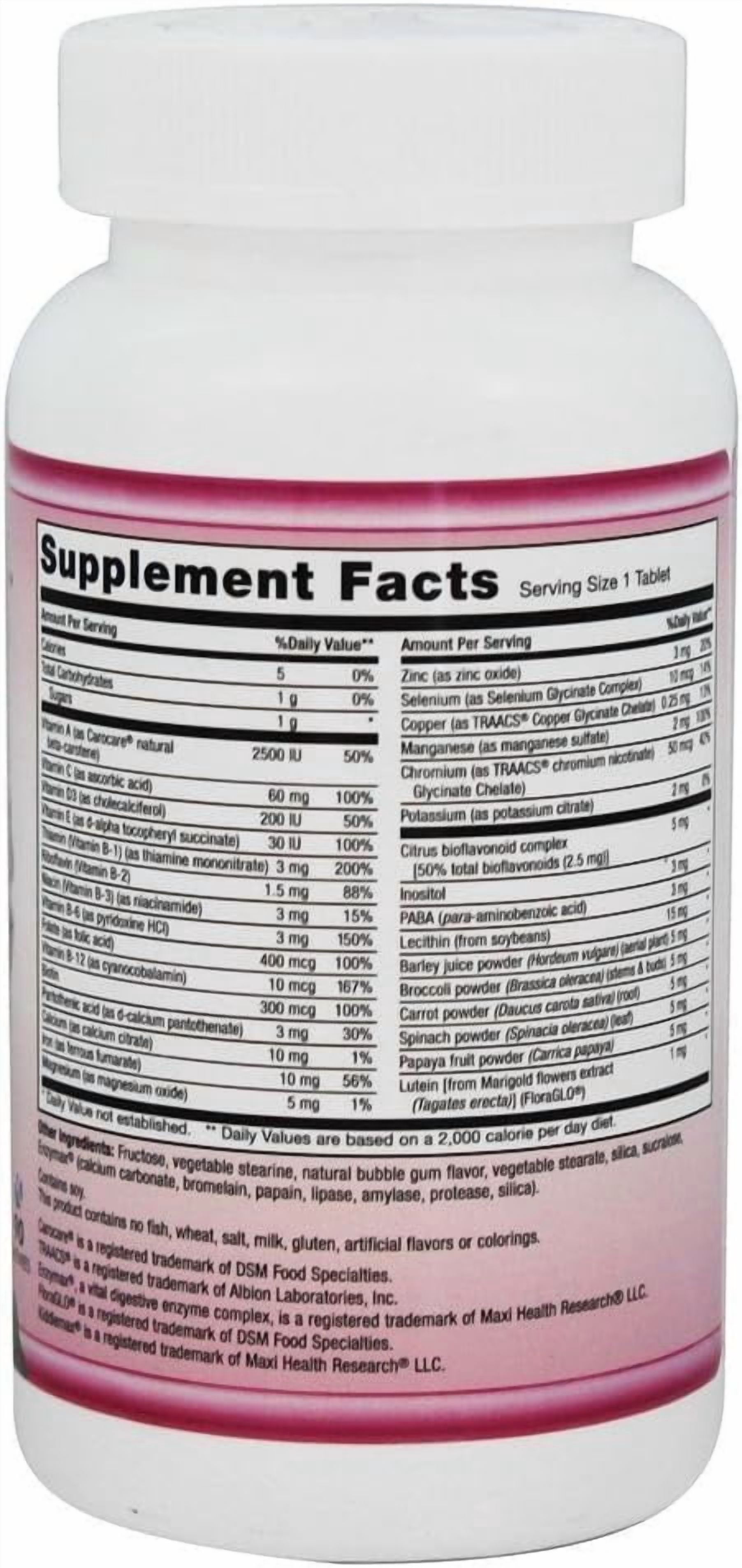 Maxi Health KiddieVite Chewable – Multivitamin for Kids – Immune & Growth Support – Bubble Gum – 90 Ct