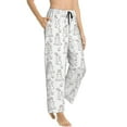 thumbnail image 2 of Naloa Bunny And Bird Print Women’s Ultra-Soft Comfy Pajama Lounge Pants with Pockets & Drawstring, 2 of 8