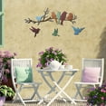 thumbnail image 5 of Metal Bird Wall Art Realistic Bird Wall Art Decorative Birds on the Branch Decor Metal Sculpture Silhouette Ornament Branch Wall Hanging Sign for Balcony Garden Home Decor, 5 of 6