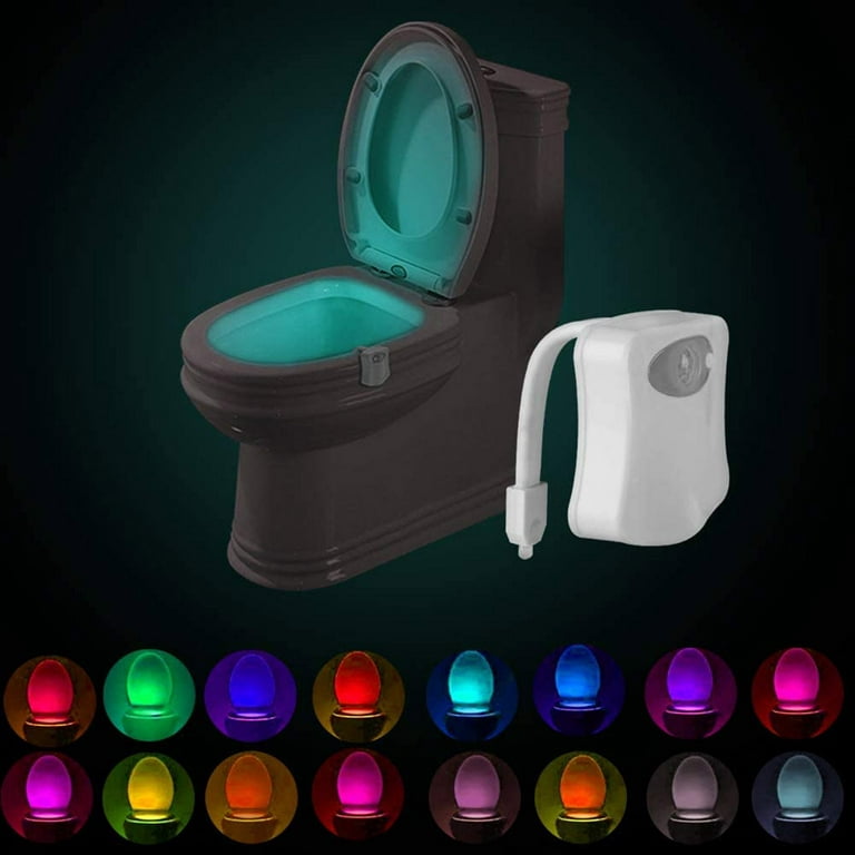 Toilet Night Light LED Motion Activated Sensor Lamp Bathroom Seat Bowl