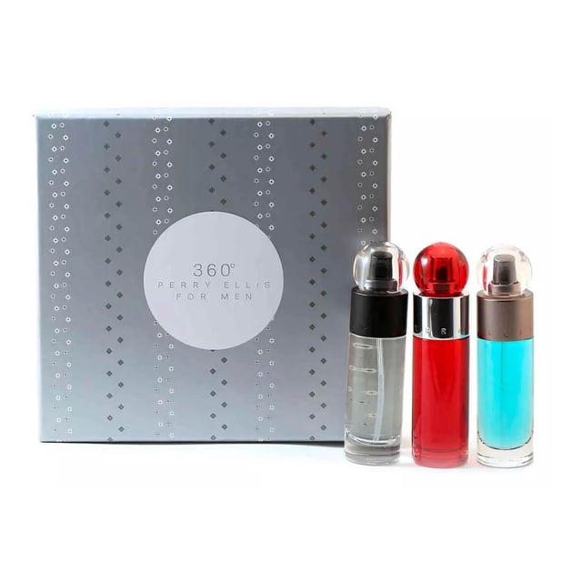 Set Perry Ellis Trio 360 + 360 Red + Reserve 30mL Eau de Toilette para Hombre