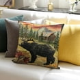 thumbnail image 3 of BANET   Square  Throw Pillow Covers for Women/Men, Short Plush Pillow Cases Cushion Covers for Home Sofa Couch Living Room Car Decor - Rustic Lodge Bear Moose Deer 22x22in, 3 of 5