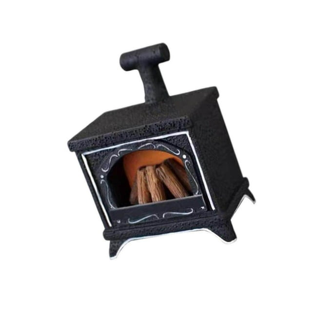 Cheminée de Maison de Poupée Miniature Scène Cheminée de Maison de Poupée 1:12 Noir Vintage Décor de Maison de Poupée