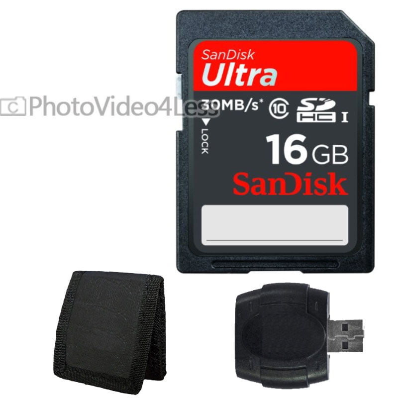 SanDisk Ultra 16 GB SDHC Class 10 Flash Memory Card 30MB/s + Memory