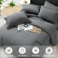 thumbnail image 3 of Vccoem 5 Piece Twin Comforter Set, Bed in a Bag with Sheets, Pillowcases & Shams, All Season Soft Bedding, Cozy and Lightweight, Machine Washable, Gray, 3 of 9