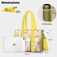 thumbnail image 5 of Teacher Tote Bag,Golden Retriever with Bones and Paws Teacher Utility Tote Bag,Large Work Tote Bags for Women with Multiple Pockets,Top Zipper Closure,13.8x10.6x6.7 Inch, 5 of 5