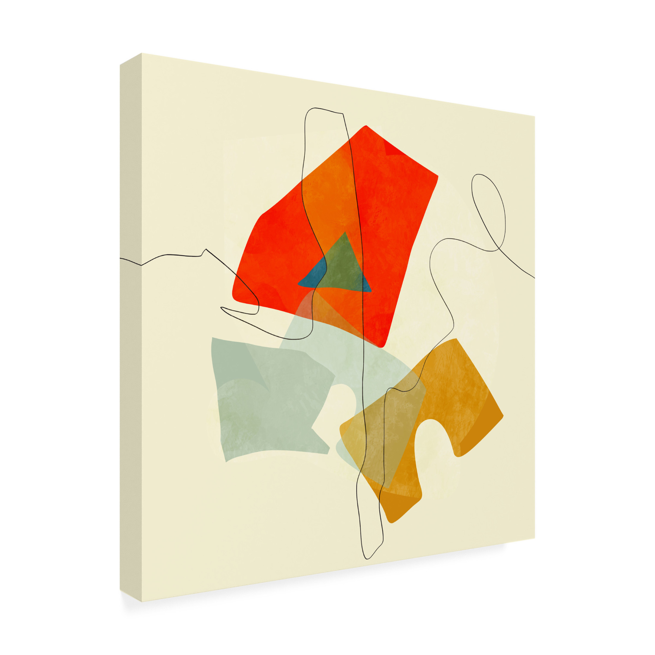 Trademark Fine Art Ana Rut Bre Shapesalines4 Canvas Wall Art