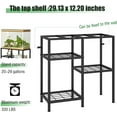 thumbnail image 5 of Fish Tank Stand 20 Gallon Aquarium Stand Aquarium Turtle Tank Reptile Tank Stand with 3-Tier Small Metal Shelf Black, 5 of 6