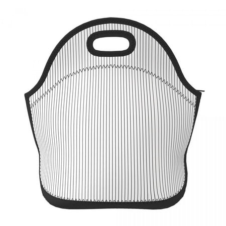 

Generic Large Capacity Reusable Stripe Pattern Insulated Picnic Bag Black
