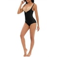 thumbnail image 2 of INSPIRE CHIC Women's Cami Adjustable Straps Tummy Control Shapewear Leotard Bust Butt Lifter Bodysuit XS Black, 2 of 6