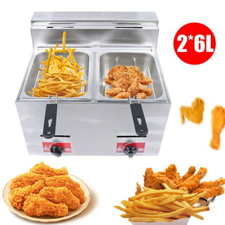 Aigostar Deep Fryer with Basket, 3L/3.2Qt Stainless Steel Electric Deep Fat  Fryer with Temperature Limiter for Frying Chicken, Tempura, French Fries