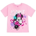 thumbnail image 4 of Disney Minnie Mouse T-Shirt and French Terry Shorts Outfit Set Graffiti Toddler to Big Kid, 4 of 5