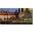 thumbnail image 1 of Ceramic Tile Mural-William Chase Village Painting 134. 36" w x 18" h using (18) 6 x 6 ceramic tiles, 1 of 3
