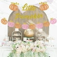 thumbnail image 3 of Glitter Little Pumpkin Banner Fall Baby Shower Gender Reveal Birthday Party for Kid's Birthday Party, Thanksgiving Fall Theme Pumpkin Baby Shower Decorations Supplies,Fall Pumpkin Decorations for Home, 3 of 6