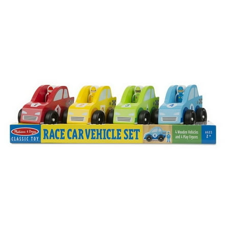 Melissa & Doug Race Car Wooden Vehicle Set