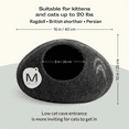 thumbnail image 2 of Meowfia Cat Cave for Medium Cats, Dark Grey, 2 of 8