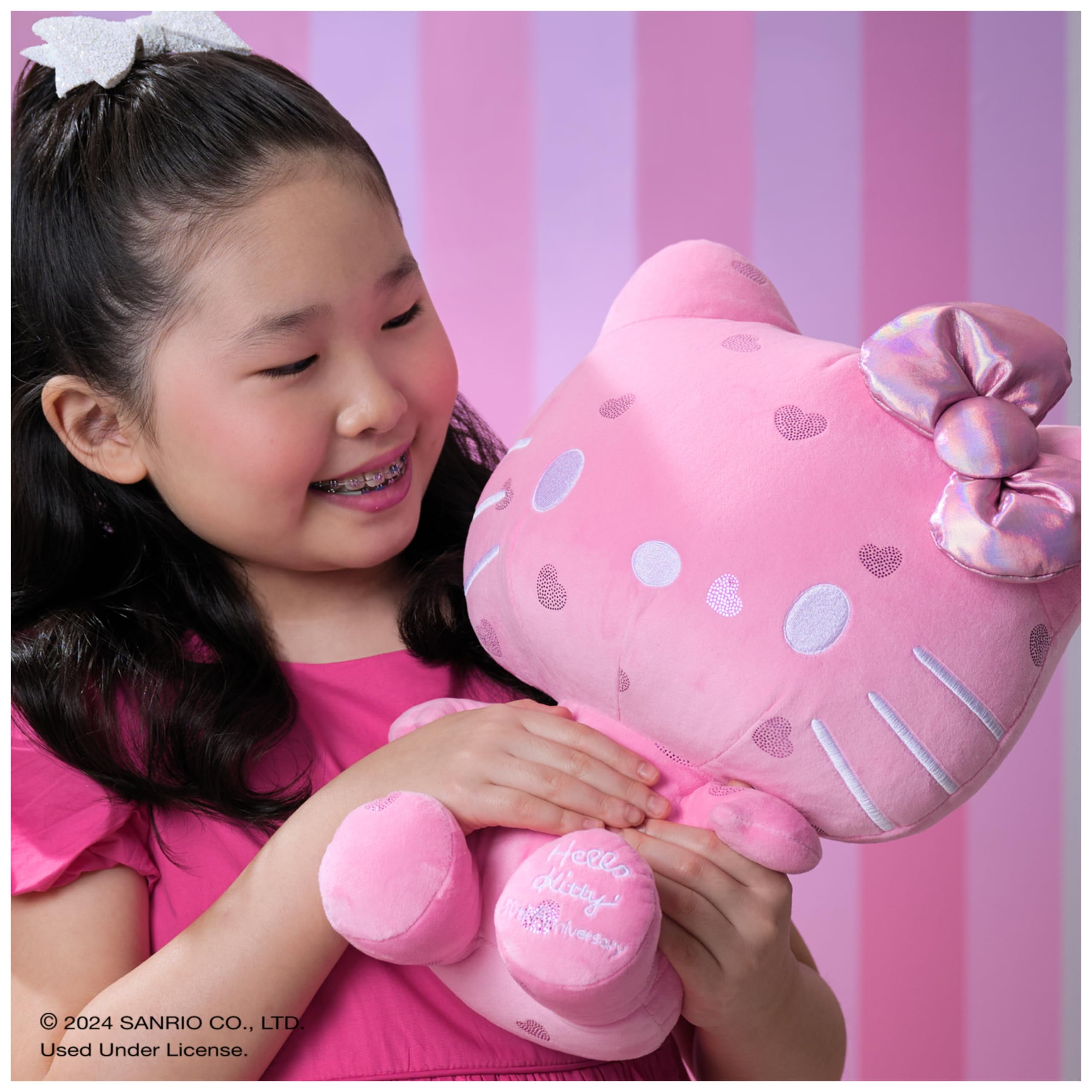 GUND Sanrio Hello Kitty 50th Anniversary Plush, Special Edition Stuffed Animal for Ages 1 and Up, Pink, 12”