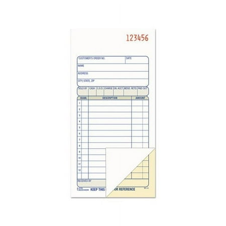 Adam's Carbonless 2-part Numbered Sales Record Ledger Books