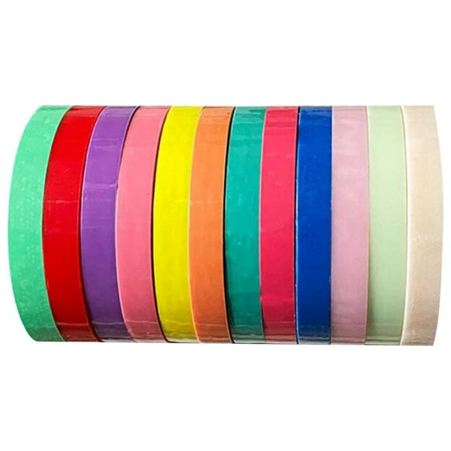 veasfak Sticky Ball Tape DIY Crafts Creative Strong Adhesion Sensory Toy DIY Tape Sticky 1.2cm Deep Color