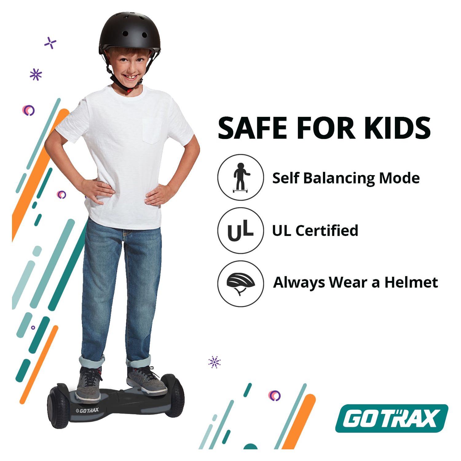 GOTRAX SRX Mini Hoverboard for Kids 6-12, 6.5" Wheels 150W Motor up to 5 mph Hover Boards Black - image 4 of 12