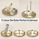 thumbnail image 3 of "4 In 1 Quemador De Incienso Y Porta Palo Santo Con Cenicero Dorado Blanco ", 3 of 5