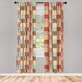 thumbnail image 3 of Ambesonne Colorful Curtains, Vintage Abstract Shape, Pair of 28"x84", Multicolor, 3 of 5