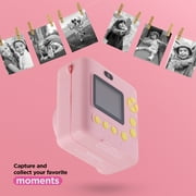 Vivitar InstaPrint Digital Camera, 12MP, 4 Games, 2 Rolls of Paper, Instantly Prints 2 X 3 Pictures -Pink