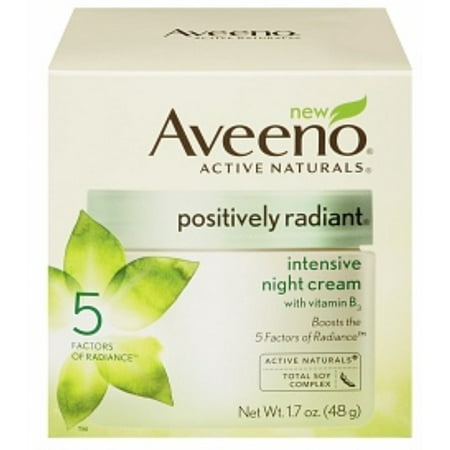 AVEENO Active Naturals Positively Radiant Intensive Night Cream 1.70 oz (Pack of 4)