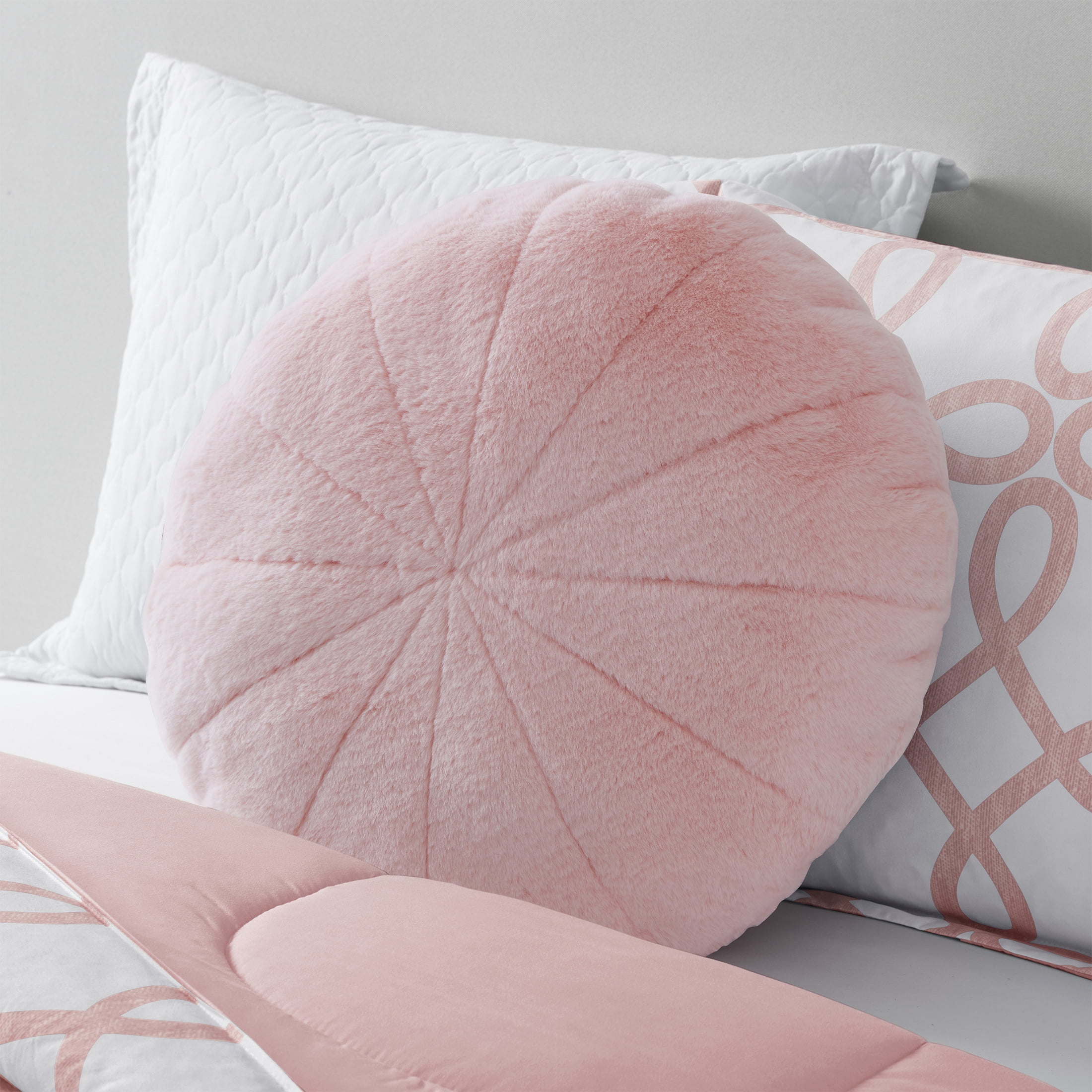 Super Soft Round Shape Plush Throw Pillow Soft Back Seat Cushion Home Decor
