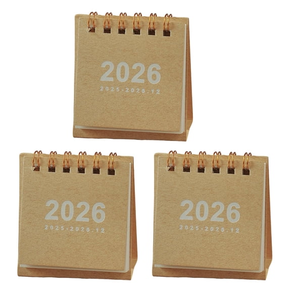 Selrti 2026 Mini Desk Calendar Jan.2026-Dec.2026 12 Monthly Planner Small Standing Flip Calendar with Twin-Wire Binding for Home Office