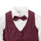 thumbnail image 4 of Conjunto de camisa de manga larga con cuello vuelto para niños, color liso, para banquetes y fiestas, con cuello vuelto y pantalones de traje, conjunto de tres piezas para niños, poliéster., 4 of 8