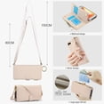 thumbnail image 3 of Crossbody Wallet Case for iPhone 7 / iPhone 8 / iPhone SE 2022 & 2020 RFID Blocking Card Slots, PU Leather Magnetic Snap Wristband Strap Zipper Pocket Phone Case with Stand Secure Ring Buckle, White, 3 of 7