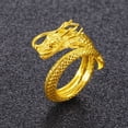 thumbnail image 2 of Visland Vintage Open Engraving Men Dragon Shape Domineering Ring Jewelry Accessory for Daily Life, 2 of 8