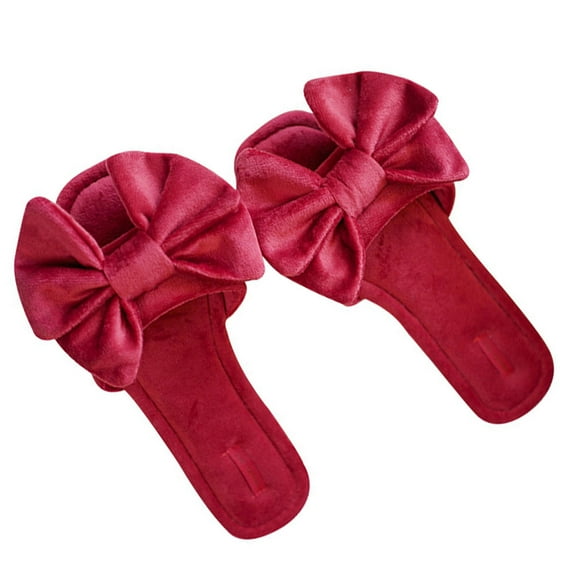 KAKOWELY Non-slip Slippers for Women Bowknot 1 Pair