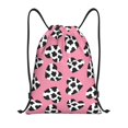 thumbnail image 1 of Kdxio heart with cow Pattern Drawstring Bag for Gym Sports School Travel Lightweight Sackpack with Adjustable Cords Waterproof Fabric-Medium, 1 of 6
