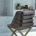 thumbnail image 2 of Luxury Hotel & Spa Collection Highly Absorbent, Quick Dry 100% Turkish Cotton 700 GSM, Eco Friendly Towel, for Bathroom Dobby Border Soft Bath Towel Set 27 X 54 -Gray, Bath Towels - Set of 4, 2 of 6