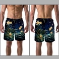 thumbnail image 3 of luoweisi Men's Beach Shorts Quick Dry Swim Trunks with Mesh Lining Plants under the Stars XL, 3 of 5