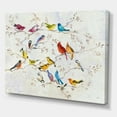 thumbnail image 1 of Designart Multi-Color Bird on Tree Canvas Wall Art, 1 of 3