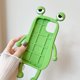 thumbnail image 4 of Fundas de teléfono Ubiuo Kawaii para iPhone 14 Pro Max, linda funda de teléfono con dibujos de rana verde, funda única y divertida, funda 3D para iPhone 14 Pro Max, funda de silicona suave S, 4 of 5