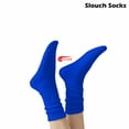 thumbnail image 6 of COUVER Women's Cotton Stretch Crew Length Slouch Socks Royal Blue 2 Pairs Size 9-11 (Womens), 6 of 7