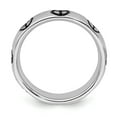 thumbnail image 2 of Sterling Silver Stackable Expressions Polished Enameled Peace Sign Ring - Size 6, 2 of 3